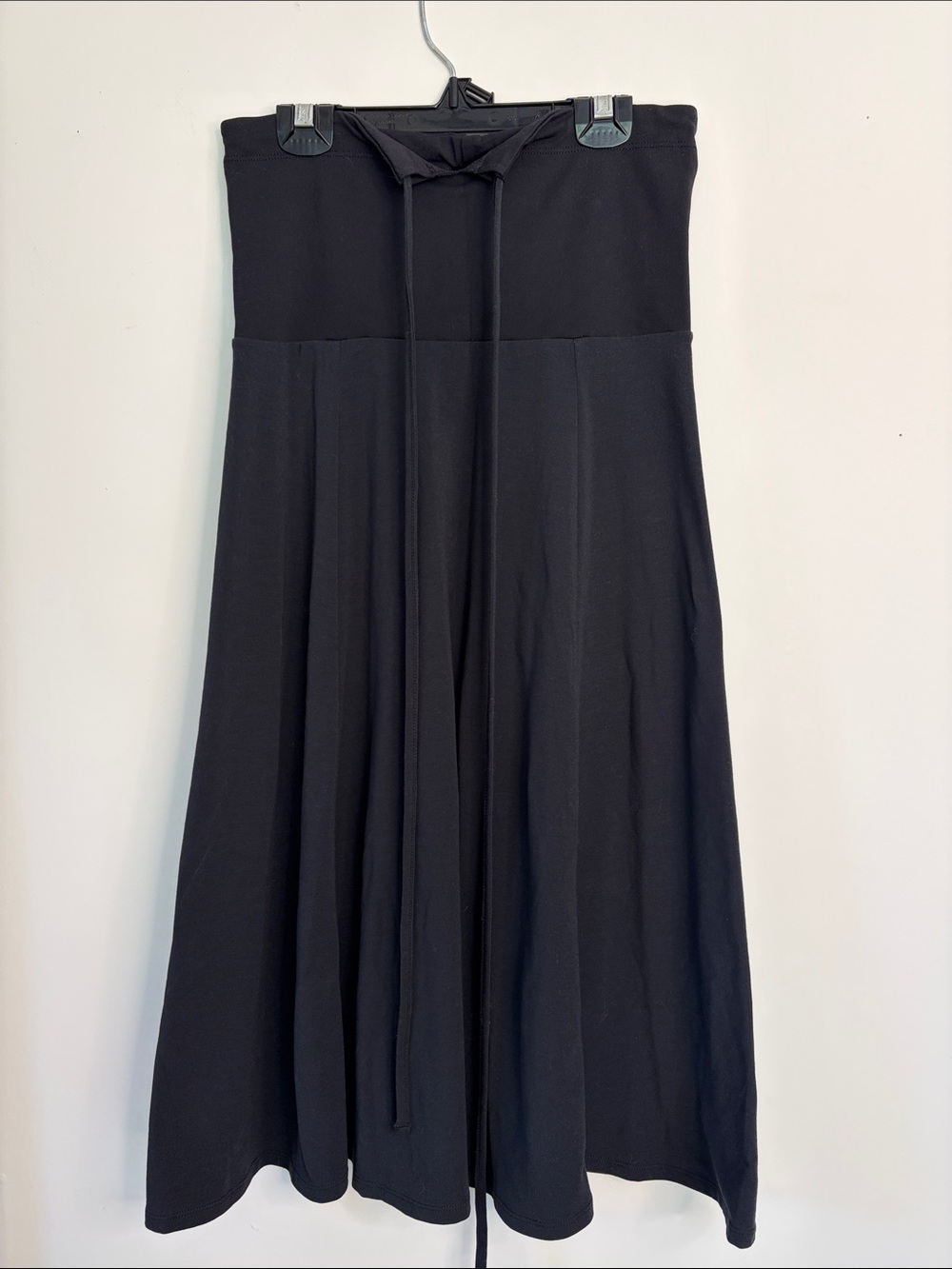 Prana Black strapless Midi Dress with neck tie